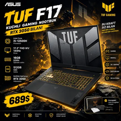 ASUS TUF F17 — мощный игровой ноутбук с RTX 3050 1
