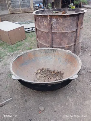 Чугунный казан СССР, 225 литров, 100 кг, комплект. СРОЧНО 1