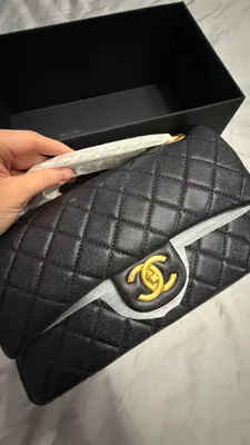 Сумка женская CHANEL 25 см черная ЛЮКС 1