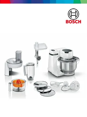 Серия 2 Кухонная машина MUM 700W, металлическая чаша объёмом 3,8 л, белая Bosch MUMS2EW40