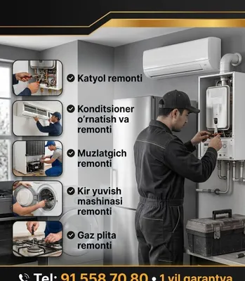 Katyol,Konditsaner,Kirmashina,Haladilnik boyicha barcha hizmatlar