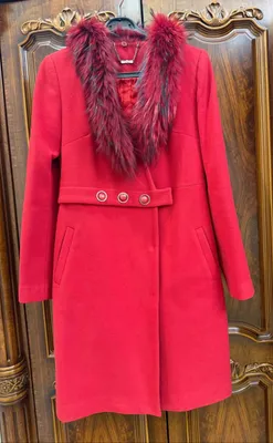 Пальто женское, 38-й турецкий размер, красное 1