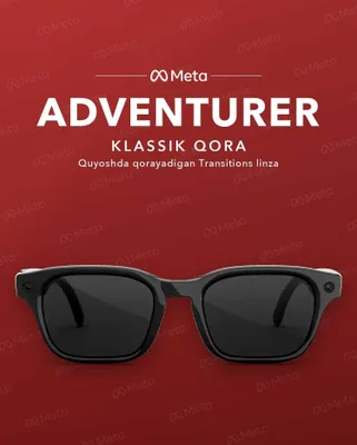 Meta Glasses Adventurer Classic Black, Transitions (kulrang) 1