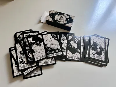 Mushukchali Tarot, mini koloda, mini format, Kitten Tarot 1