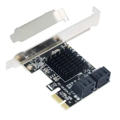 PCIe 1x 4-port SATA III Expansion card plata