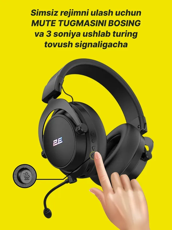 Беспроводные игровые наушники 2E GAMING HG360 WL, 7.1, с RGB-подсветкой — фото 6