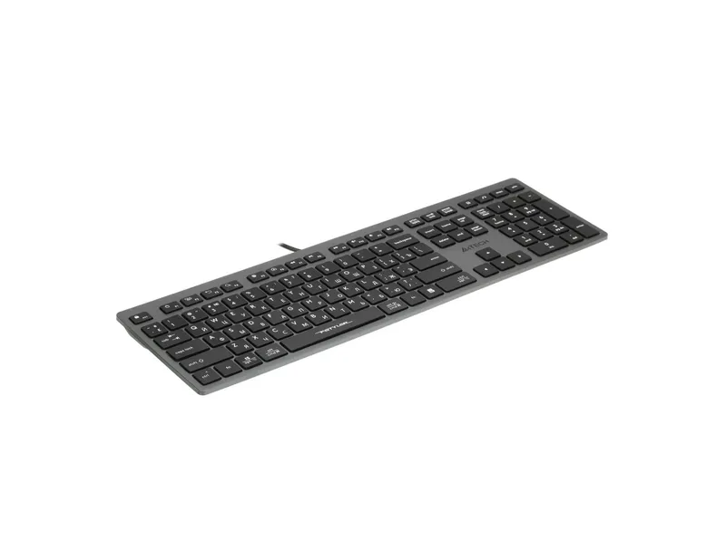 | Клавиатура ножничная A4Tech FX50 Gray USB Бесшумная ультратонкая — фото 1