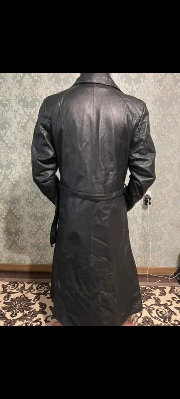 Женское пальто из натуральной кожи 2