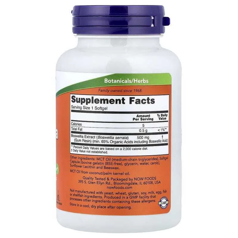 NOW Foods Boswellia Extract экстракт босвеллии Босвелия — фото 4