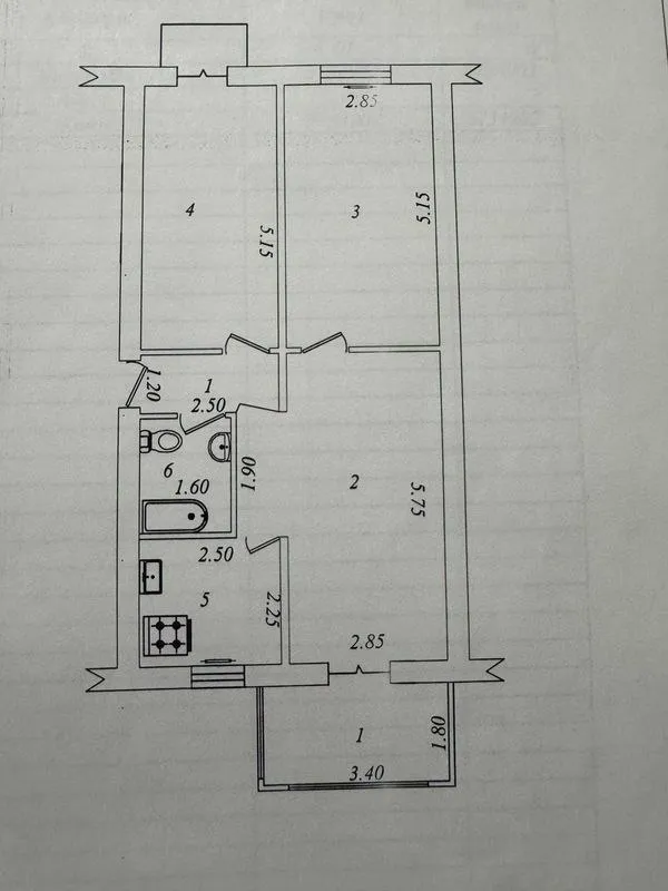 3-комнатная квартира, 66 м², Мирзо-Улугбек 1
