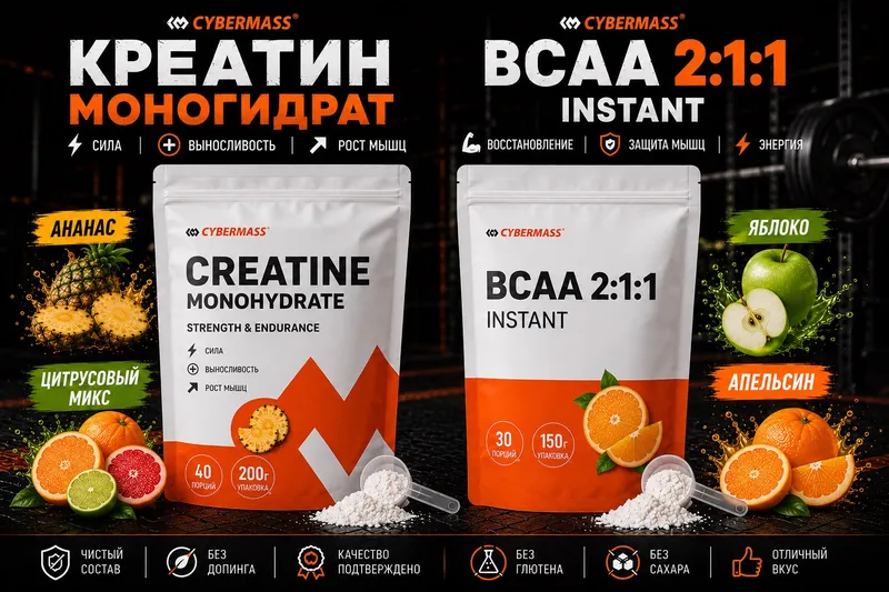 Креатин моногидрат и БСАА 350 г. Спорт.питание 1 Креатин моногидрат и БСАА 350 г. Спорт.питание 1
