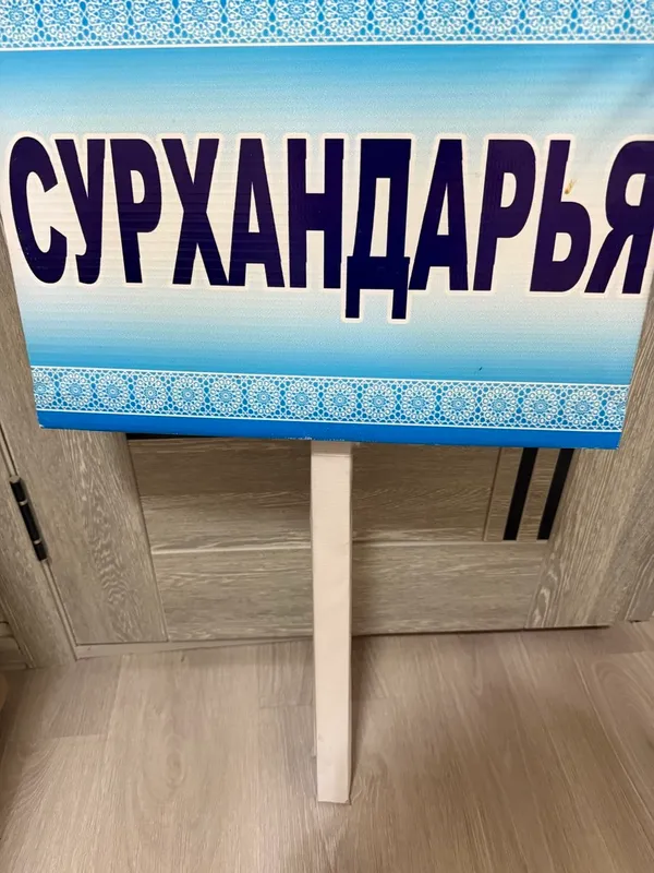 12 ta viloyat yozilgan ko'tarma lavha — фото 1