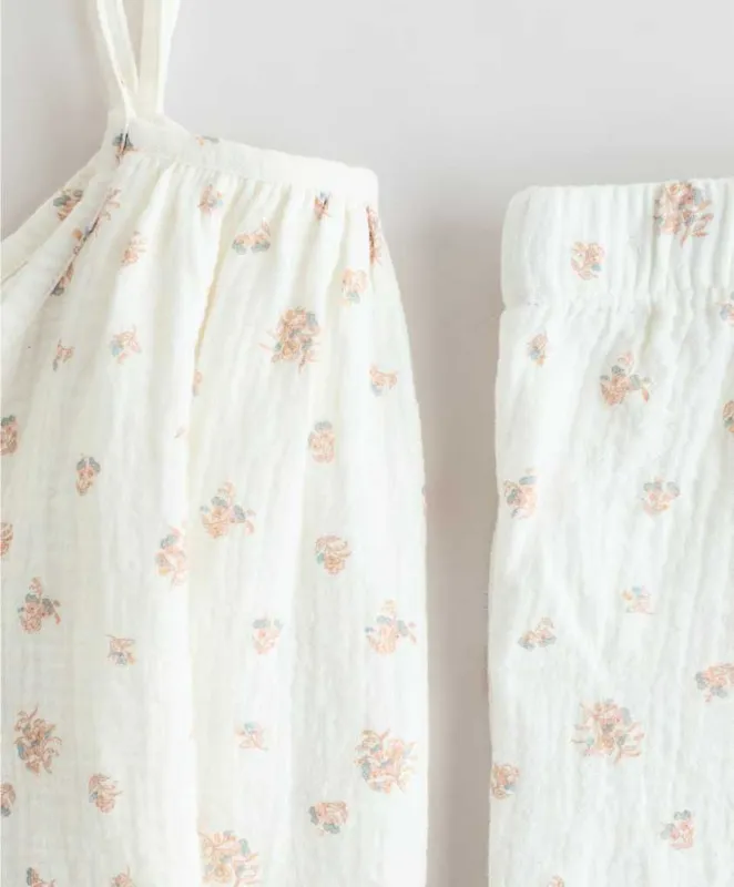 Комплект из хлопкового муслина шорты и майка H&M для девочки — фото 1