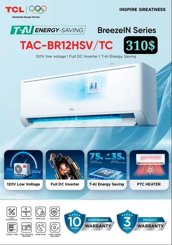 TCL 12k models 2026g Inverter konditsioner
