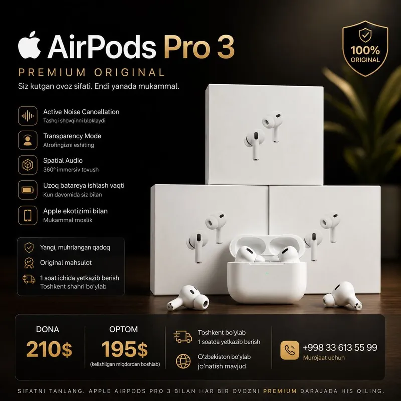 Apple AirPods Pro 3 | Optom va Dona