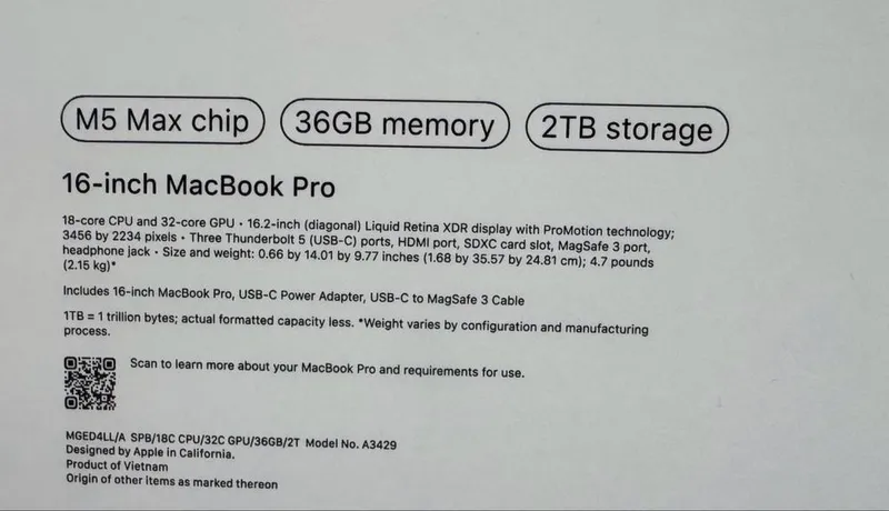 Macbook pro 16” M5 max 36/2tb у Артура в магазе Б17 Hofmann на малике — фото 1