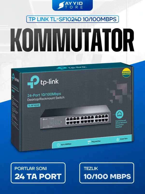 Коммутатор TP-Link TL-SF1024D 10/100 Mbps 1 Коммутатор TP-Link TL-SF1024D 10/100 Mbps 1