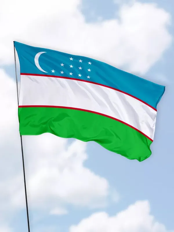 Флаг Узбекистана и Америки 1 Флаг Узбекистана и Америки 1