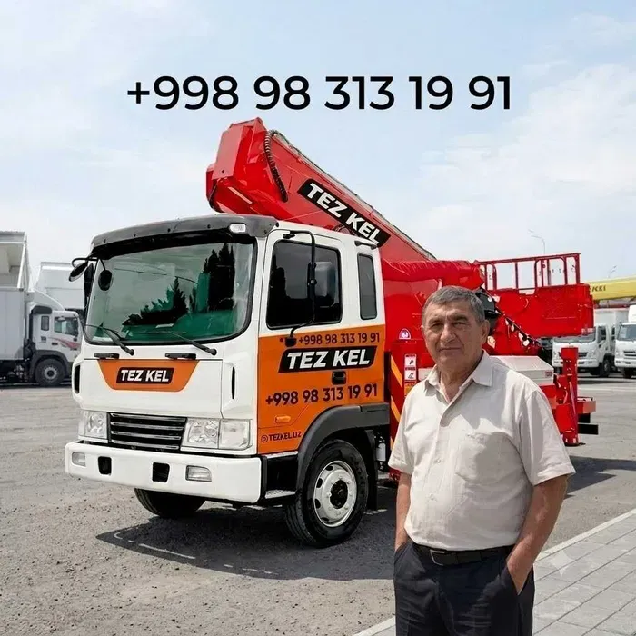 Аренда автовышки 12–60м фасадных и монтажных работ
