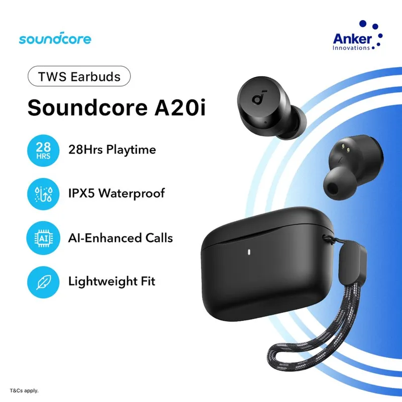 Anker Soundcore A20i TWS беспроводные наушники IPX5, BassUp