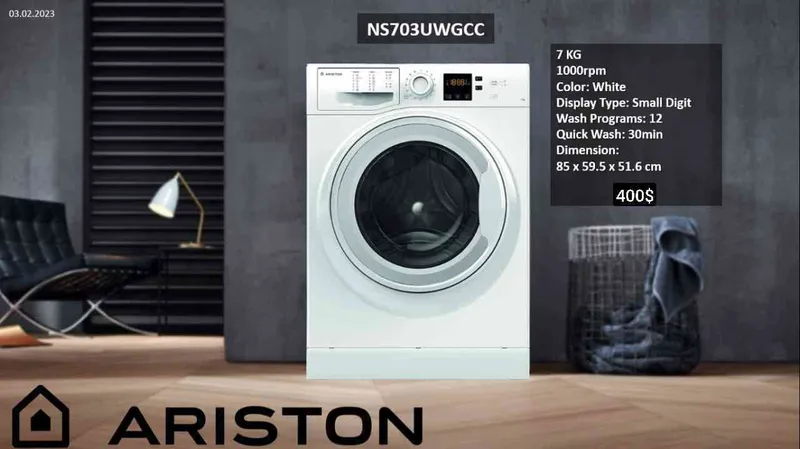 Стиральная машина ARISTON 7KG 4