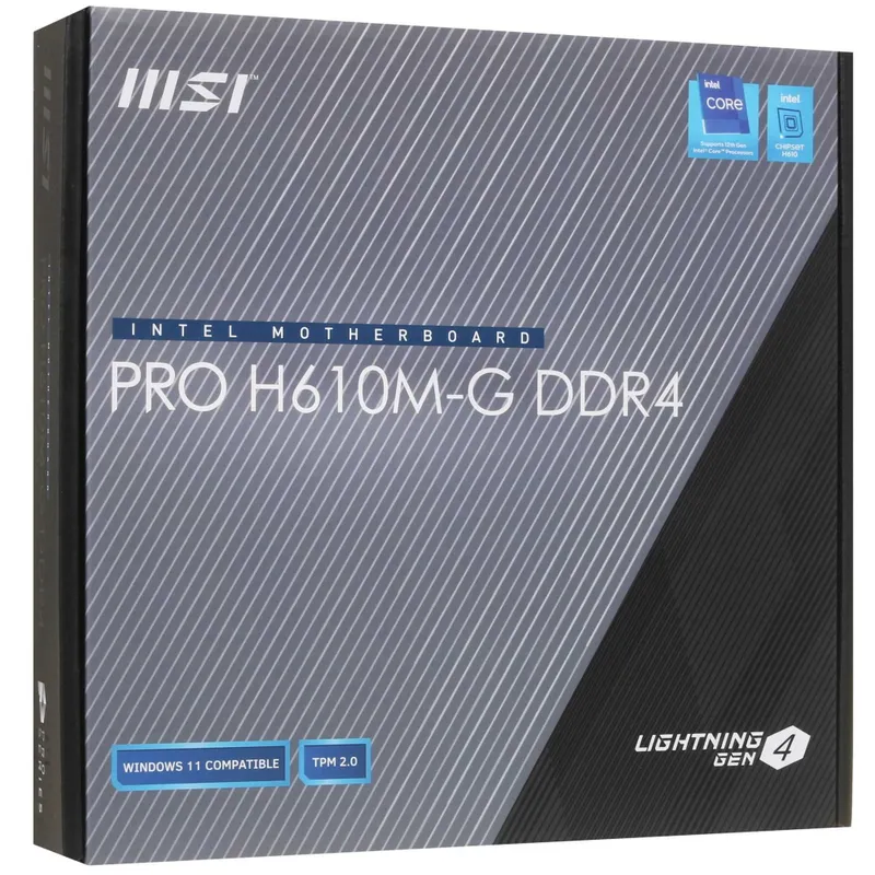 - Материнская плата MSI PRO H610M-G DDR4 3