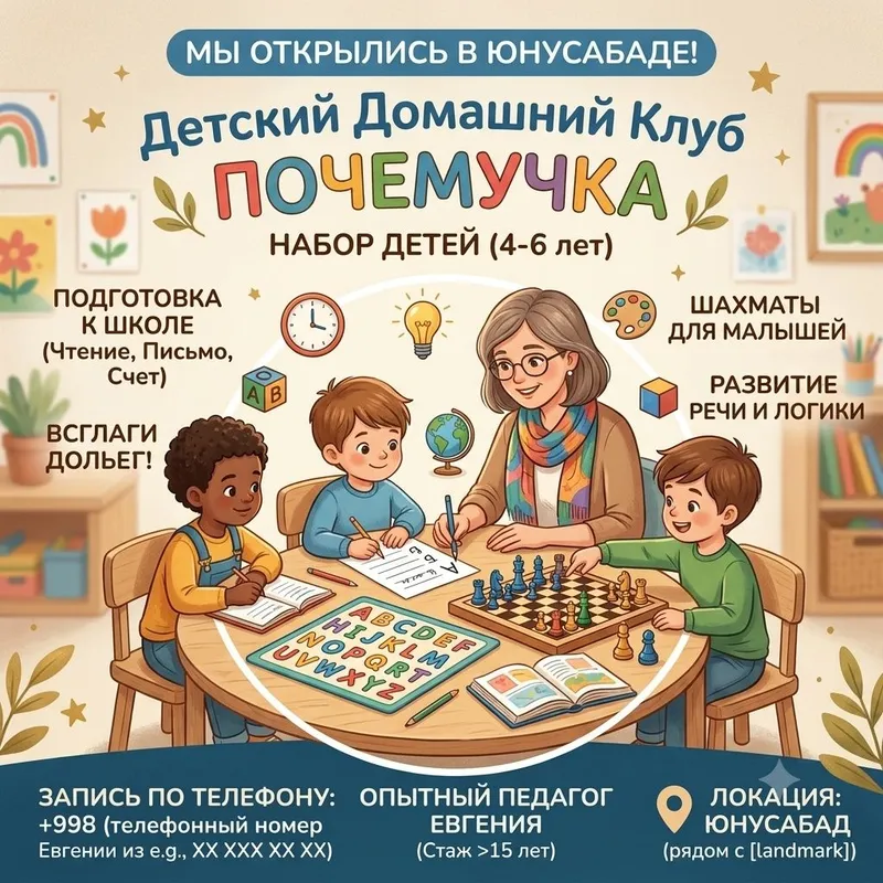 Репетитор начальных классов / Помощь с ДЗ / Юнусабад 1