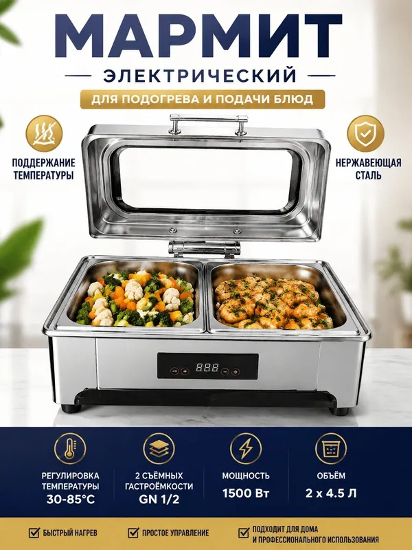 Elektir Marmit 4+4 L kafolatibilan 3