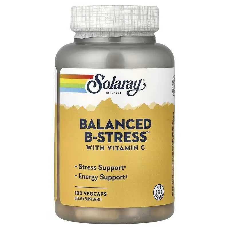 Solaray Balanced B-Stress Balanced B-Stress с витамином C 100 капсул — фото 1 Solaray Balanced B-Stress Balanced B-Stress с витамином C 100 капсул — фото 1