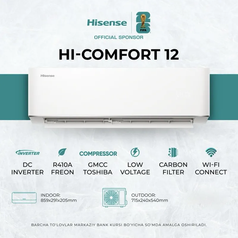 Кондиционер Hisense 12 Hi-Comfort DC Invertor Wi Fi full 2026