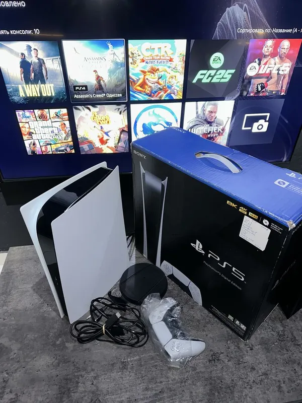 Playstation 5 Fat, полный комплект, состояние отличное, с играми!