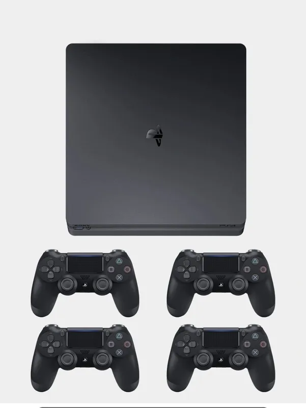 PS4 Sony Playstation4 Slim, 11.00 version, 4 dona Dualshok, 26ta o'yin — фото 1