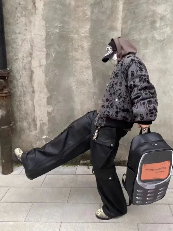 Telefon shaklidagi erkaklar va ayollar uchun ryukzak, kulgili 3