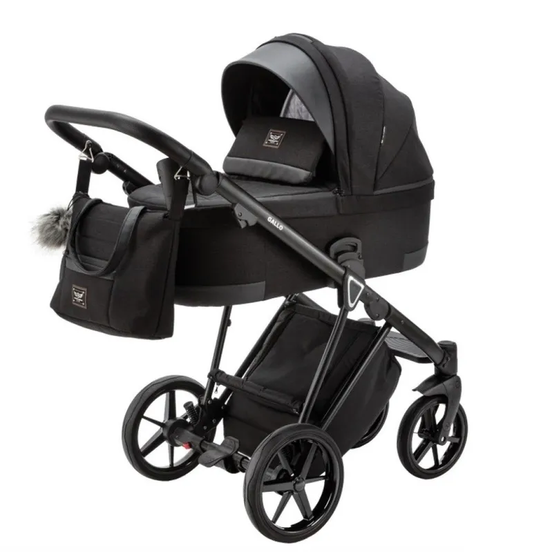 Коляска 2 в 1 Adamex Gallo GA-12 Black Diamond — фото 1