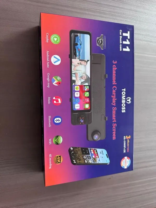 Регистратор 4K TomBoss 3 камеры CarPlay WiFi телефон оркари бошкариш 2 Регистратор 4K TomBoss 3 камеры CarPlay WiFi телефон оркари бошкариш 2