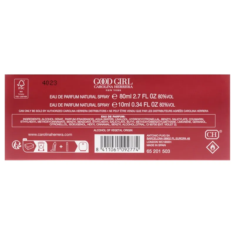 GOOD GIRL CAROLINA HERRERA (2.7 FL OZ/80 ml) 4 GOOD GIRL CAROLINA HERRERA (2.7 FL OZ/80 ml) 4