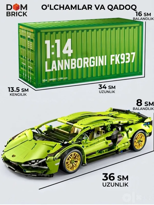 Konstruktor avtomobillar to'plami DOM BRICKS sport karlar 5 Konstruktor avtomobillar to'plami DOM BRICKS sport karlar 5