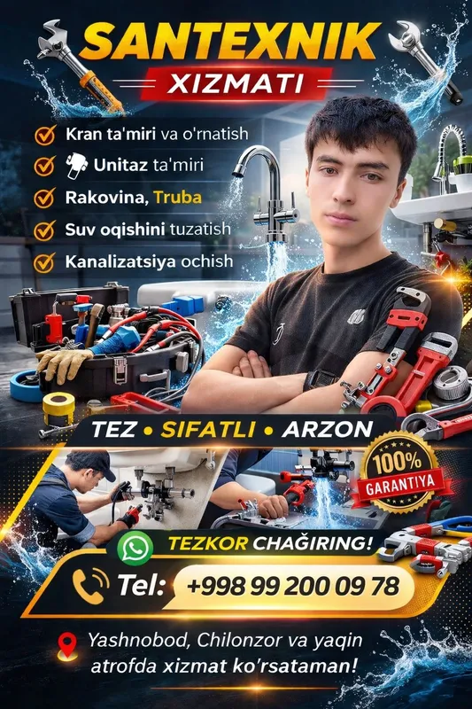 Santihnik xizmati 24/7 toshkint buylab