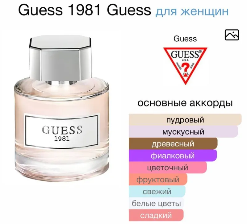 Женская Туалетная вода «GUESS 1981» Оригинал! 100 мл — фото 1