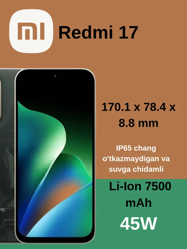 Redmi 17 Новый 2026 В продаже 4/128, 4/256, 8/256 2