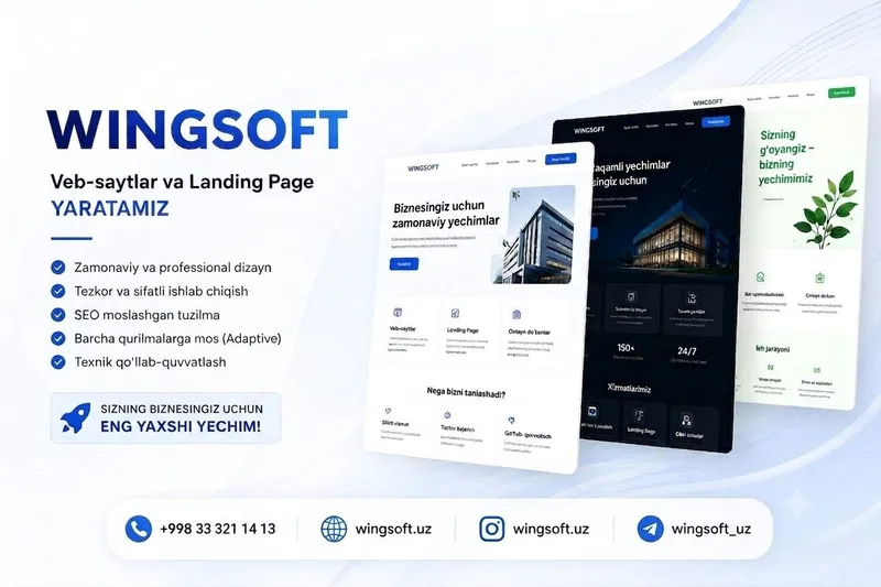 Biznesingiz uchun zamonaviy web-sayt