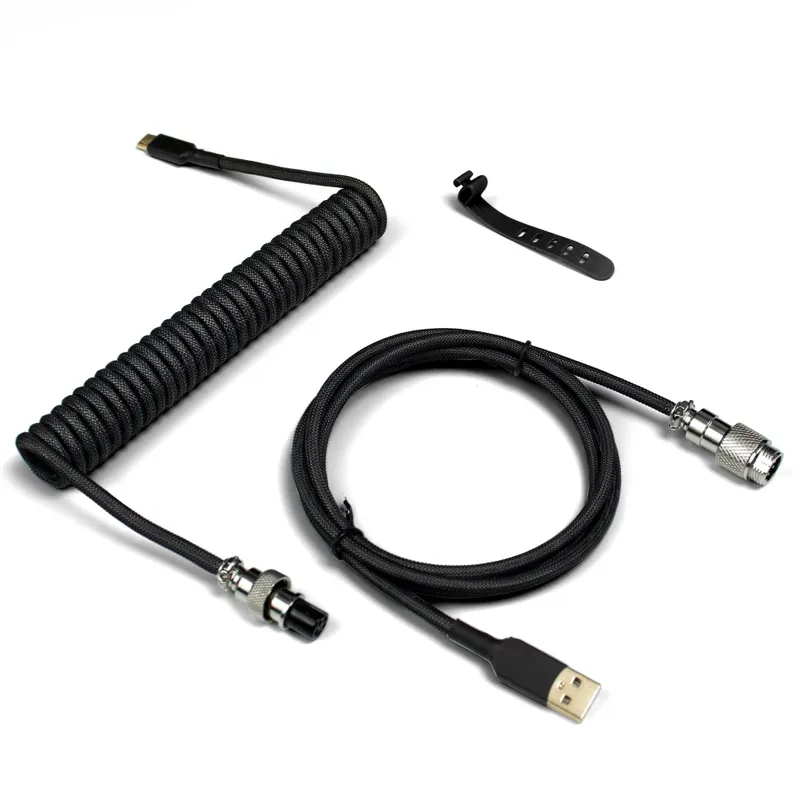 Coiled Aviator Cable (витой USB-кабель с aviator-коннектором) — фото 2