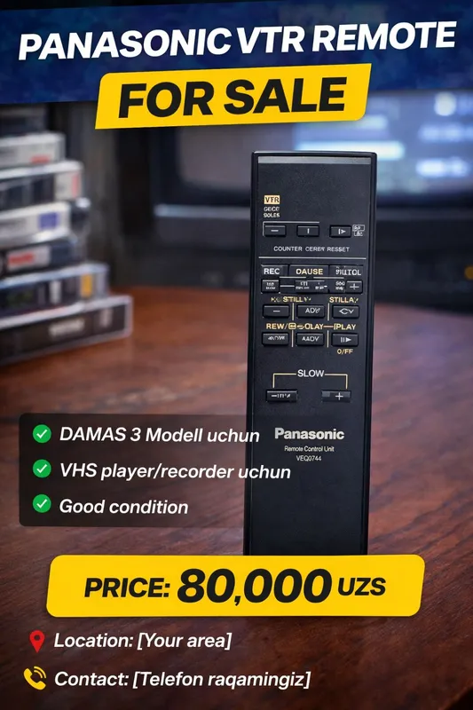 Panasonic VTR Remote Sotiladi (PULT) Original Panasonic videomagnitof