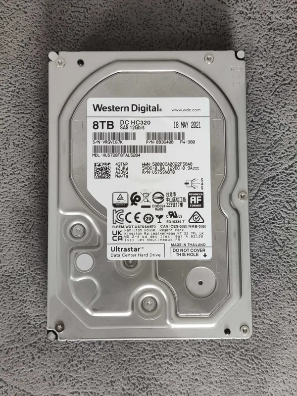 Серверный жесткий диск 8TB WD Ultrastar DC HC320 (SAS 12Gb/s)
