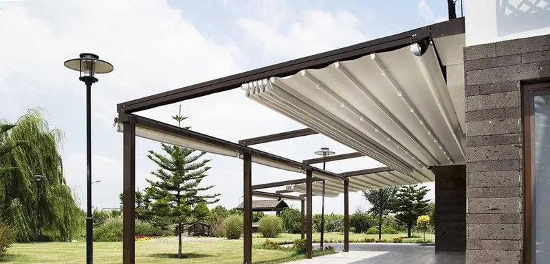 Motorli pergola tizimi. Автоматические тентовые перголы. (Турция)