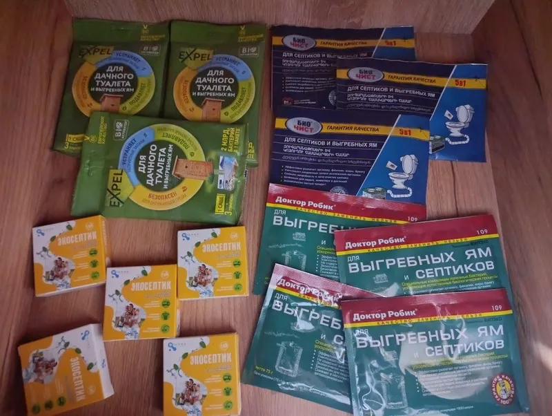 Dala hojatxonalari va septiklar uchun bioaktivatorlar, shuningdek cho‘kma chuqurlari va halqalar uchun