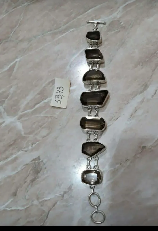 браслет серебро 925 по.с нат.топазами из Тайланда