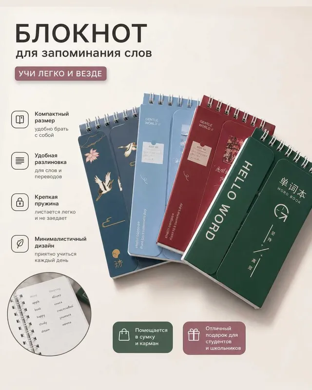 Блокнот-словарь для учеников и студентов Блокнот-словарь для учеников и студентов
