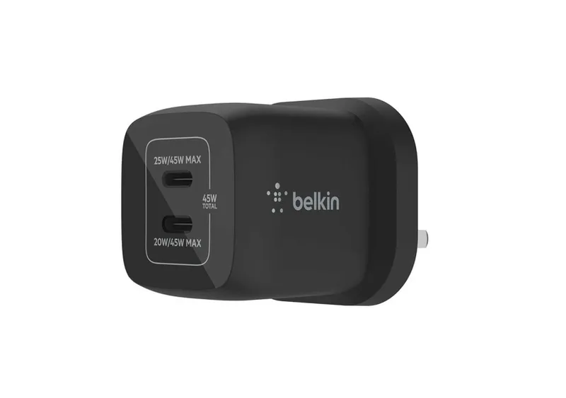 ( Сетевое ЗУ BELKIN 45W Dual USB-C GaN Charger Black