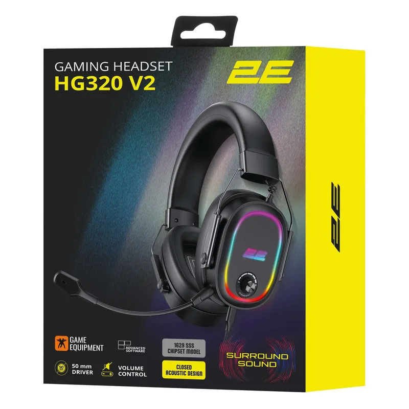 }Гарнитура игровая 2E GAMING HG320 V2, 7.1, чёрный / 2E-HG320V2BK-7.1 — фото 6